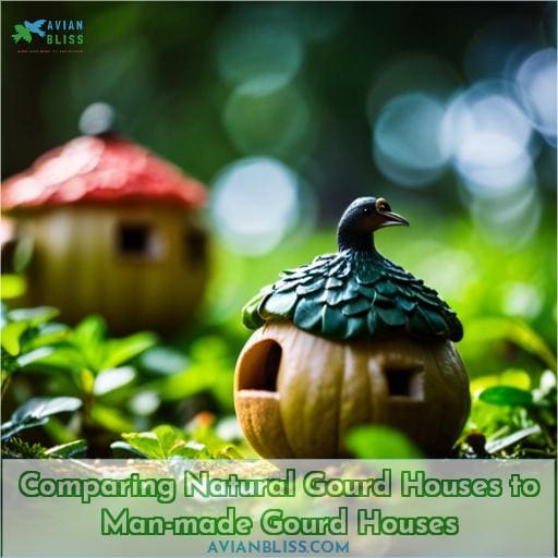 Comparing Natural Gourd Houses to Man-made Gourd Houses