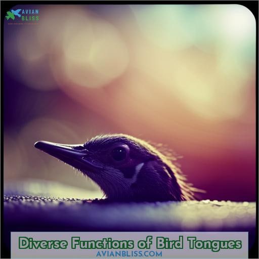 Diverse Functions of Bird Tongues