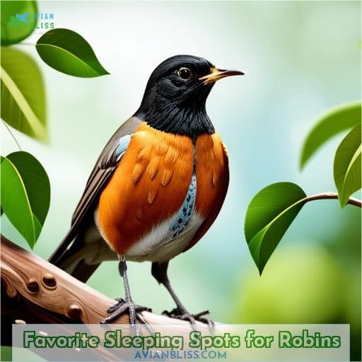 Favorite Sleeping Spots for Robins