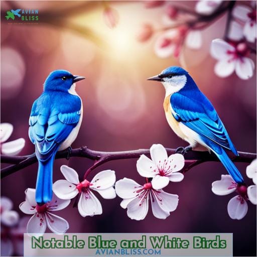Notable Blue and White Birds