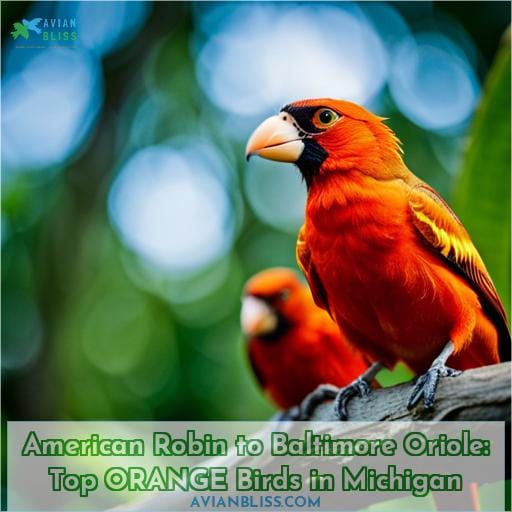 orange birds in michigan