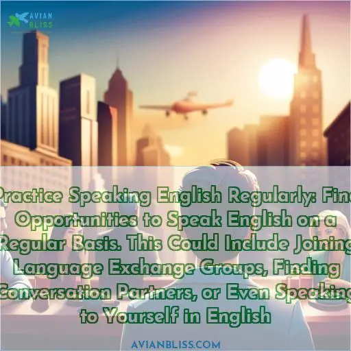 Practice Speaking English Regularly: Find Opportunities to Speak English on a Regular Basis. This Could Include Joining