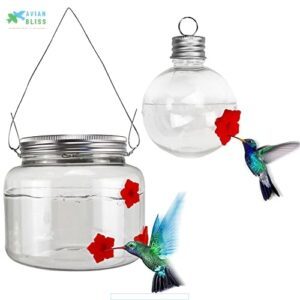 2Pcs Hummingbird Feeder Kit Mason