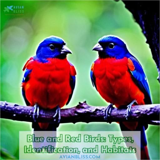 blue and red birds