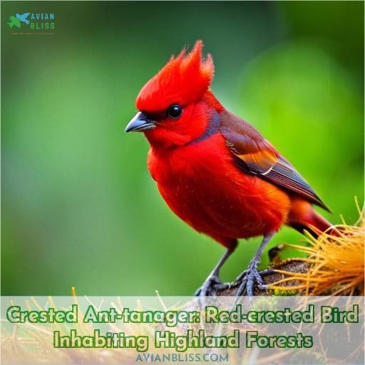 Crested Ant-tanager: Red-crested Bird Inhabiting Highland Forests