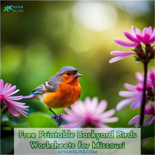 Free Printable Backyard Birds Worksheets for Missouri