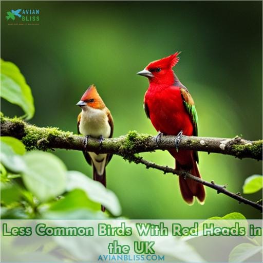 Less Common Birds With Red Heads in the UK