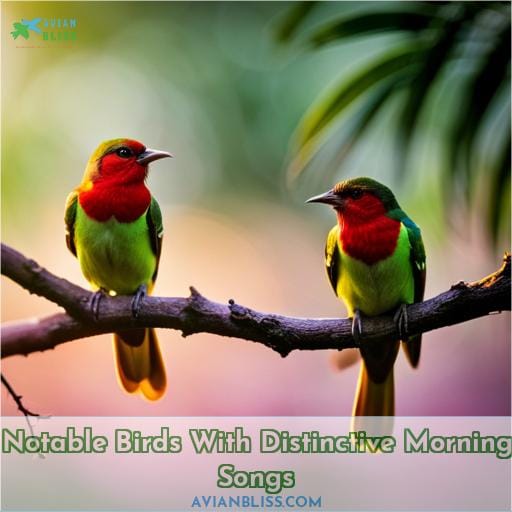 Notable Birds With Distinctive Morning Songs
