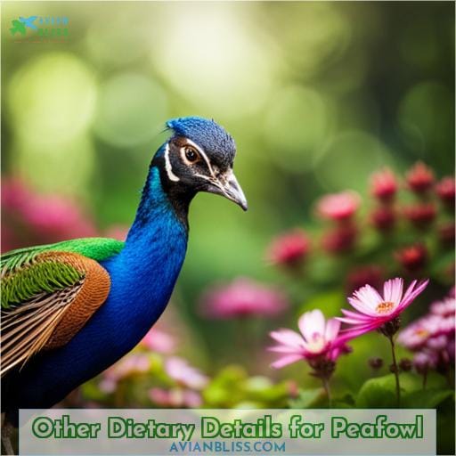 Other Dietary Details for Peafowl