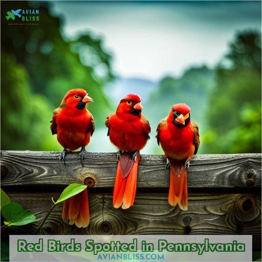 Red Birds Spotted in Pennsylvania