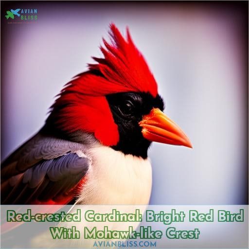 Red-crested Cardinal: Bright Red Bird With Mohawk-like Crest