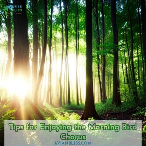 Tips for Enjoying the Morning Bird Chorus