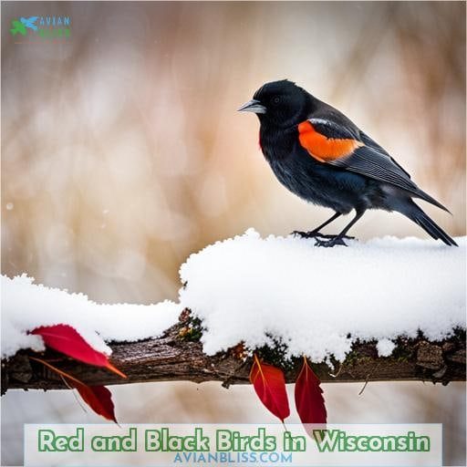 Red and Black Birds in Wisconsin