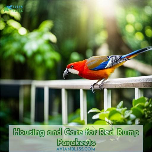Housing and Care for Red Rump Parakeets