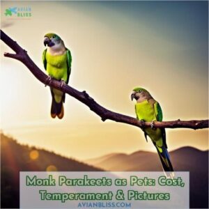 monk parakeets as pets pictures cost to buy and temperament info