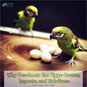 why do parakeets eat their eggs