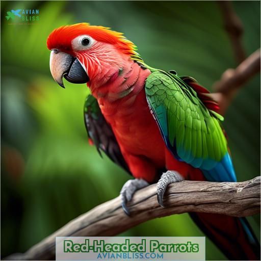 Red-Headed Parrots