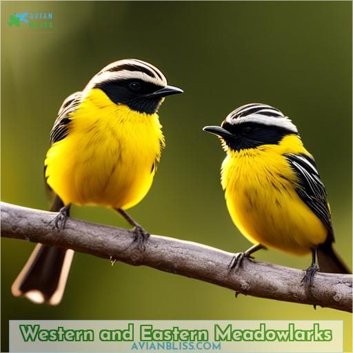Western and Eastern Meadowlarks