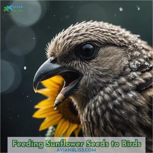 Feeding Sunflower Seeds to Birds