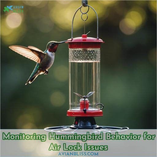Monitoring Hummingbird Behavior for Air Lock Issues