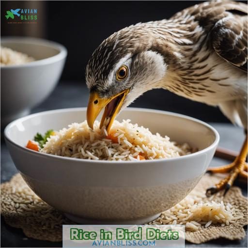 Rice in Bird Diets