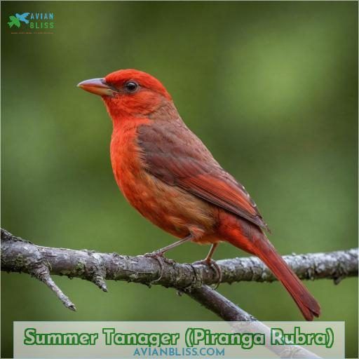 Summer Tanager (Piranga Rubra)