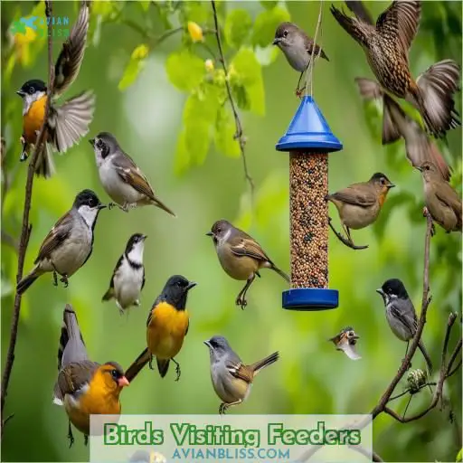 Birds Visiting Feeders