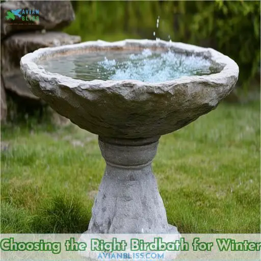 Choosing the Right Birdbath for Winter