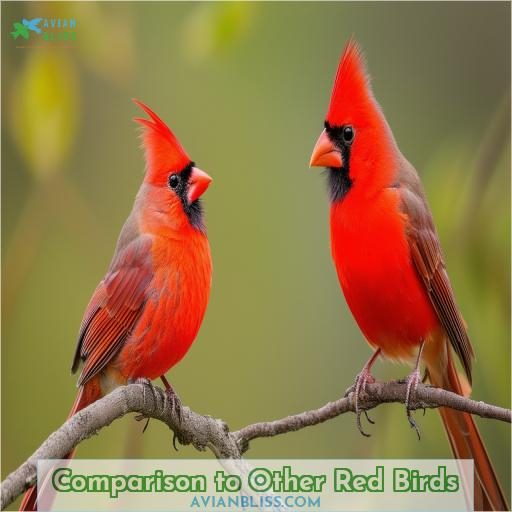 Comparison to Other Red Birds