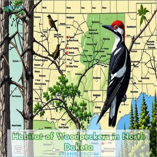 Habitat of Woodpeckers in North Dakota