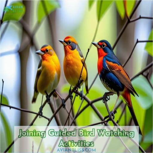 Joining Guided Bird Watching Activities