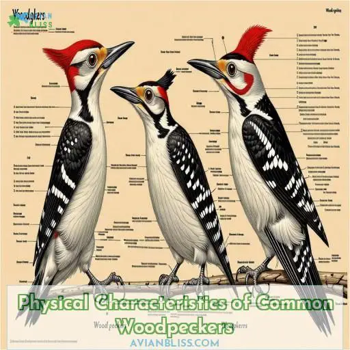 Physical Characteristics of Common Woodpeckers