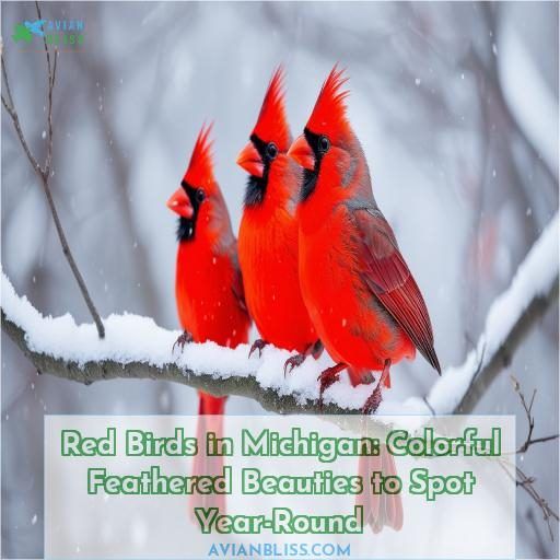 red birds in michigan