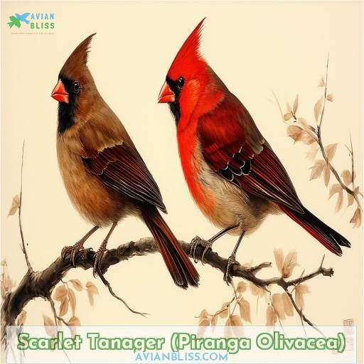 Scarlet Tanager (Piranga Olivacea)