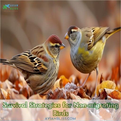 Survival Strategies for Non-migrating Birds