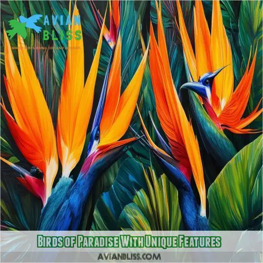 Birds of Paradise With Unique Features