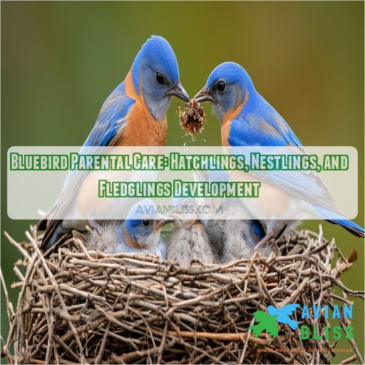 bluebird parental care hatchlings nestlings fledglings
