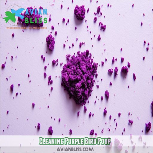 Cleaning Purple Bird Poop