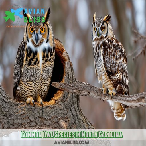 Common Owl Species in North Carolina
