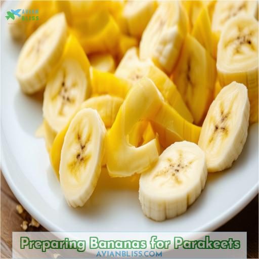 Preparing Bananas for Parakeets