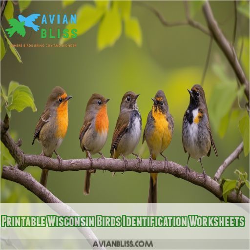 Printable Wisconsin Birds Identification Worksheets