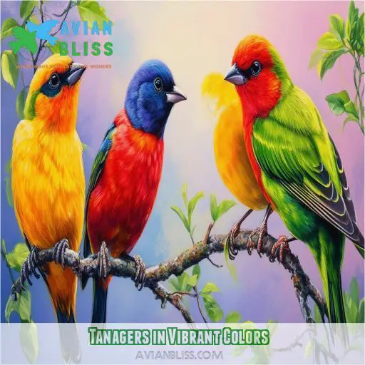 Tanagers in Vibrant Colors