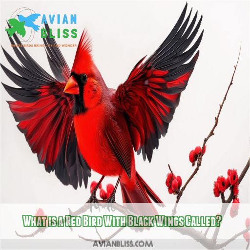 What is a Red Bird With Black Wings Called