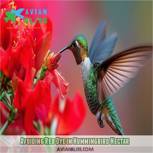 Avoiding Red Dye in Hummingbird Nectar