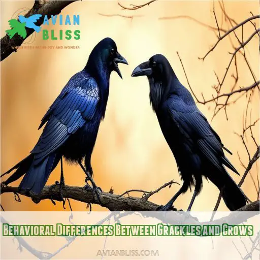 Behavioral Differences Between Grackles and Crows