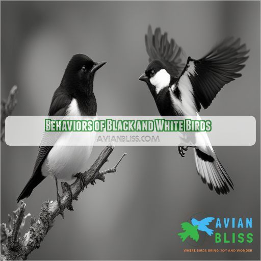 Behaviors of Black and White Birds