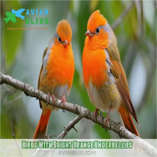 Birds With Bright Orange Underbellies