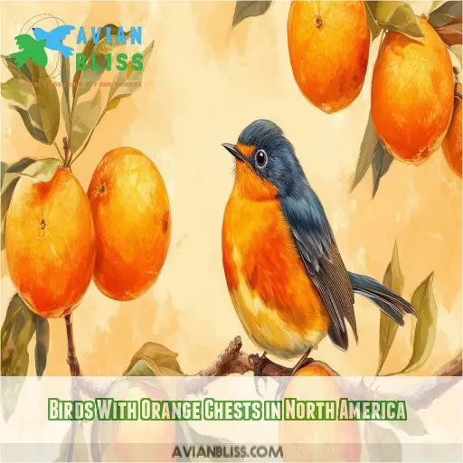 Birds With Orange Chests in North America