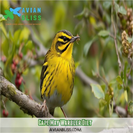 Cape May Warbler Diet