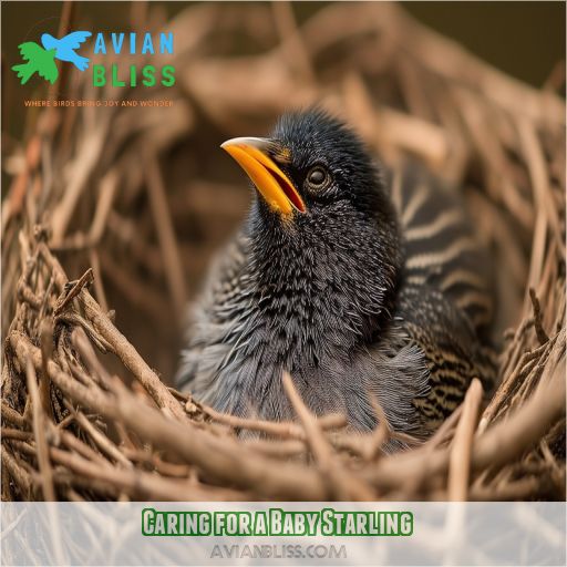 Caring for a Baby Starling